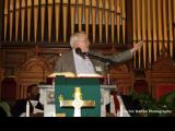 Karl Larson, project chairman of St. Paul AME Church Open House to benefit window restoration fund--February 2017