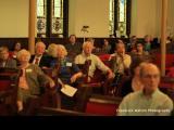 The crowd at St. Paul AME Church for the Open House for the window restoration fund--February 2017