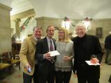 Josh Uthe, Gordon & Claudia Brown, and Charles Edwards at the Holiday Party in December 2017 at the NC State Capitol