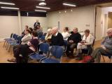 Rick Walton (rear) waiting to address the crowd at Mordecai Visitor Center on Mr. Roosevelt Comes to Raleigh--March 2017